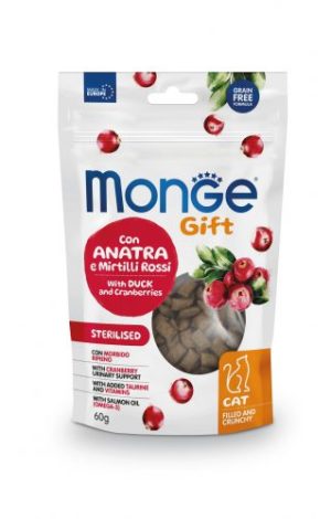 2_monge-gift_filled-and-crunchy_adult-·-sterilised-con-anatra-e-mirtilli-rossi-319x500-1 Monge Gift Filled & Crunchy Sterilised Duck & Cranberries 60 gr