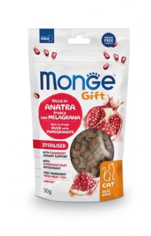 9_monge-gift_minis__adult-·-sterilised-ricco-in-anatra-fresca-con-melagrana-e-mirtilli-rossi-319x500-1 Monge Gift Meat Minis Sterilised Duck & Pomegranate 50 gr