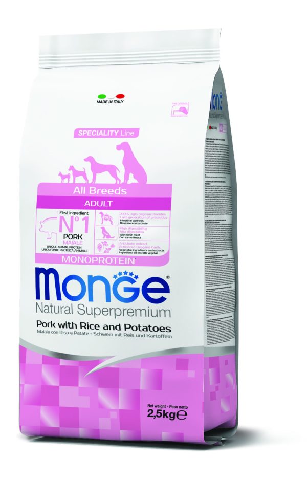 ALL BREEDS ADULT MONO PORK_2,5kg_8009470011105 Monge Perros Monoprotein Pork 2.5 Kg