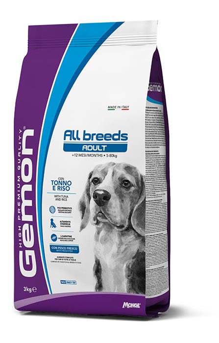 ALL-BREEDS-ADULT_Tonno_3kg_8009470386098 Gemon Perros Medium Adult Tuna & Rice 20Kg
