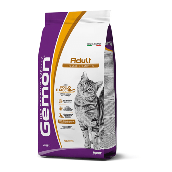 GEMON-Adult-Cat-With-Chicken-Turkey Gemon Gatos Adult Complete Chicken & Turkey 2Kg