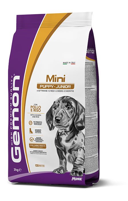 MINI-PJ_Pollo_3kg_8009470386043 Gemon Perros Mini Puppy & Junior Chicken & Rice 3Kg