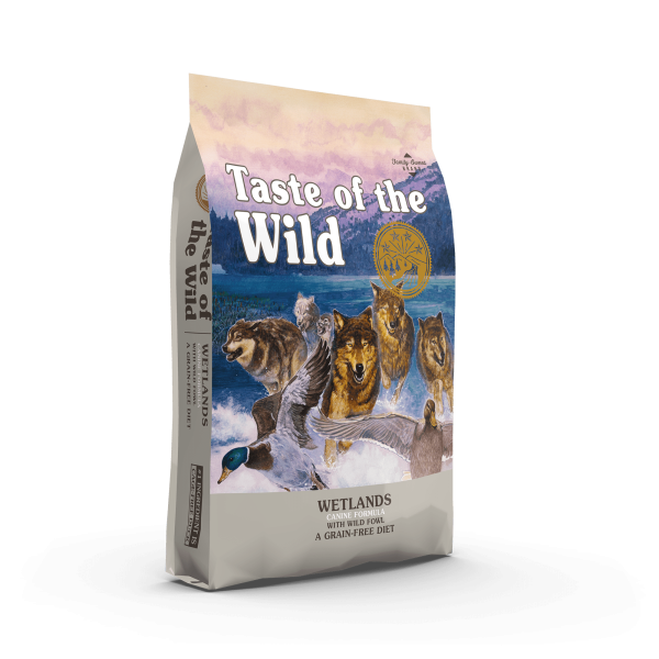 TOWi_Wetlands_BagFrontAngle Taste of the Wild Perros Wetlands Roasted Fowl 2 Kg