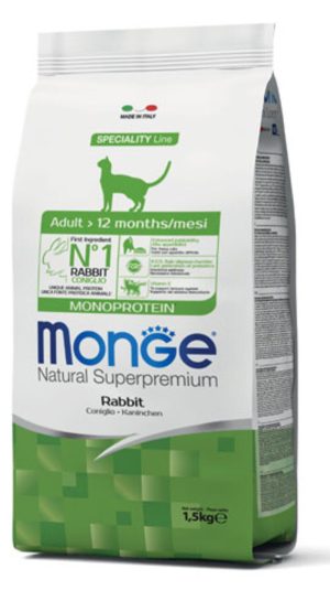 monge_gatto_secco_adult_monoprotein_coniglio Monge Gatos Monoprotein Adult Rabbit 1.5 Kg