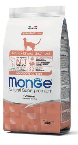 monge_gatto_secco_adult_monoprotein_salmone Monge Gatos Monoprotein Adult Salmon 1.5 Kg