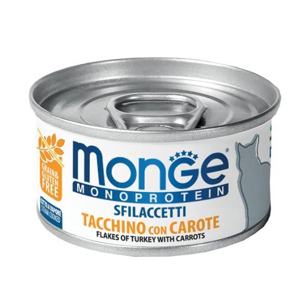 Monge Gatos Monoproteina Lata Turkey & Carrots 80 gr