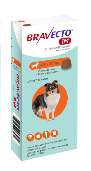 Bravecto Antipulgas 4-10 Bravecto 250MG 1x1 Tab 4.5 a 10 KG